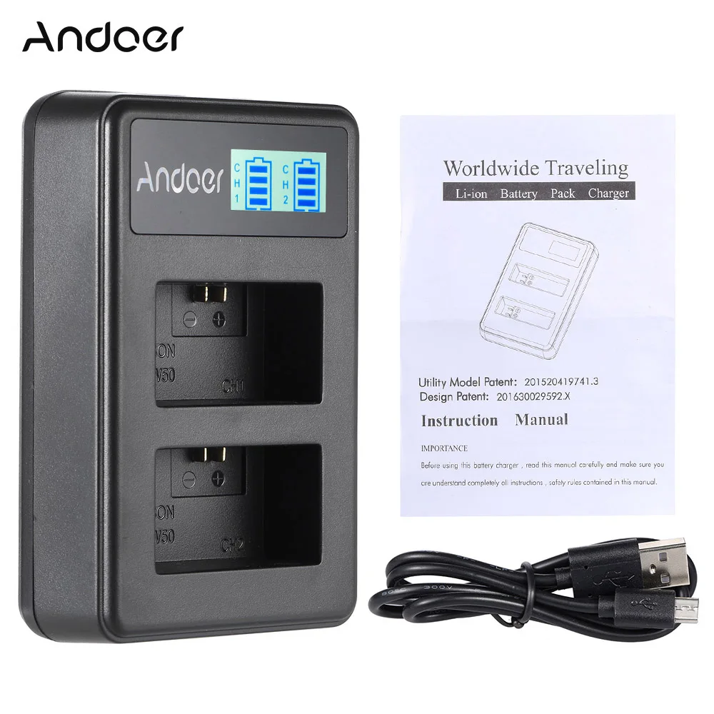 Andoer NP-FW50 Rechargeable LED Display Li-ion Battery Charger 2-Slot with USB Cable for SONY Alpha A7 A7R A7S A5000 A6000 ect
Andoer NP-FW50 Rechargeable LED Display Li-ion Battery Charger 2-Slot with USB Cable for SONY Alpha A7 A7R A7S A5000 A6000 ect