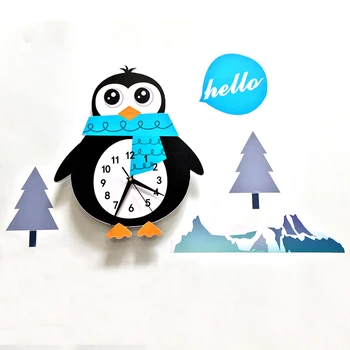 Cute Cartoon Decorative Simple Wall Clock Modern 3D Wall Stickers Cartoon Penguin Animal Decorative PVC Foam Clock Kids Room
Cute Cartoon Decorative Simple Wall Clock Modern 3D Wall Stickers Cartoon Penguin Animal Decorative PVC Foam Clock Kids Room