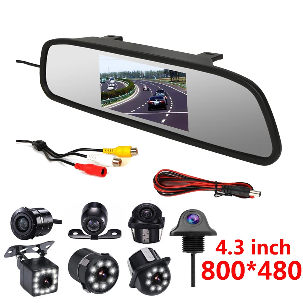 4.3 inch Car HD Rearview Mirror Monitor CCD Video Auto Parking Assistance LED Night Vision Reversing Rear View Camera
4.3 inch Car HD Rearview Mirror Monitor CCD Video Auto Parking Assistance LED Night Vision Reversing Rear View Camera