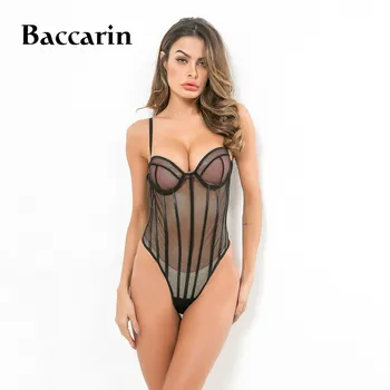 2019 Spring Mesh Bodysuit Women Fashion Perspective Sexy Bodysuit Striped Black Bodysuit Club
2019 Spring Mesh Bodysuit Women Fashion Perspective Sexy Bodysuit Striped Black Bodysuit Club