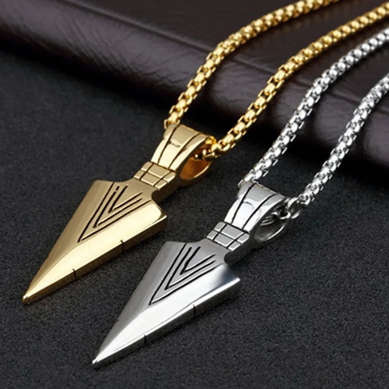 Hot Punk Styple 1 pc Men's Arrow Pendant Necklaces Silver Gold Black Color Long Chain Necklace Jewelry Accessories
Hot Punk Styple 1 pc Men's Arrow Pendant Necklaces Silver Gold Black Color Long Chain Necklace Jewelry Accessories