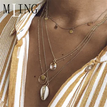 MLING Vintage Crystal Circle Sequins Shell Pendant Necklace For Women Boho Multilayer Chokers Necklace Jewelry
MLING Vintage Crystal Circle Sequins Shell Pendant Necklace For Women Boho Multilayer Chokers Necklace Jewelry
