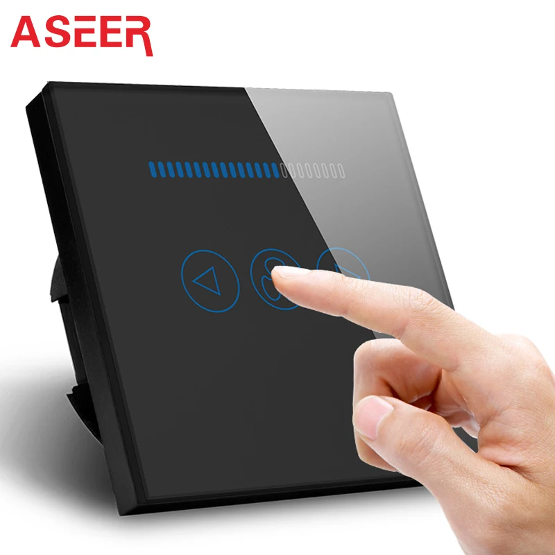 ASEER Free Shipping Europe Touch Screen Ceiling Fan Switch 600W,Black Crystal Glass Speed Regulation Home Wall Switch 110~240V
ASEER Free Shipping Europe Touch Screen Ceiling Fan Switch 600W,Black Crystal Glass Speed Regulation Home Wall Switch 110~240V