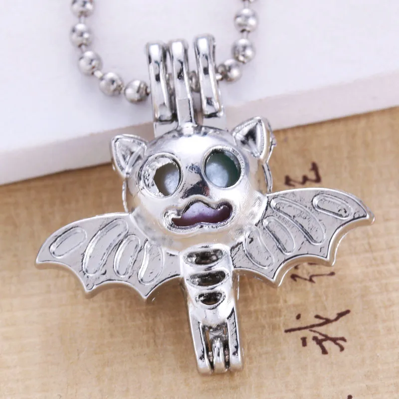6pcs Bright Silver Bats Pearl Cage Jewelry Making Bead Cage Pendant Aroma Essential Oil Diffuser Locket For Oyster Pearl
6pcs Bright Silver Bats Pearl Cage Jewelry Making Bead Cage Pendant Aroma Essential Oil Diffuser Locket For Oyster Pearl