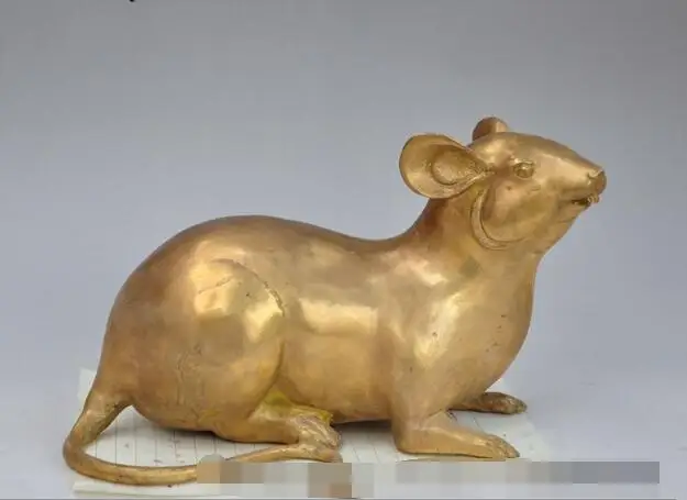 S00333 11" lucky chinese fengshui brass animal zodiac Mouse Rat Mice Murine statue B0403 
S00333 11" lucky chinese fengshui brass animal zodiac Mouse Rat Mice Murine statue B0403