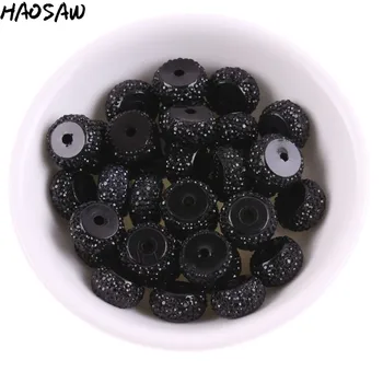 200Pcs/Lot 7*12MM Fashion Black Round Flat Beads Tabular Carriage Wheel Rhinestone Beads For DIY Jewelry Accessories Findings
200Pcs/Lot 7*12MM Fashion Black Round Flat Beads Tabular Carriage Wheel Rhinestone Beads For DIY Jewelry Accessories Findings