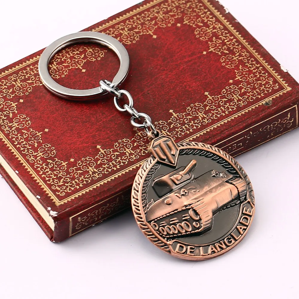 HOT Game World of Tanks KeyChain Ragland medal round coin Pendent Keyring key chain ring holder for car Fans souvenirs
HOT Game World of Tanks KeyChain Ragland medal round coin Pendent Keyring key chain ring holder for car Fans souvenirs