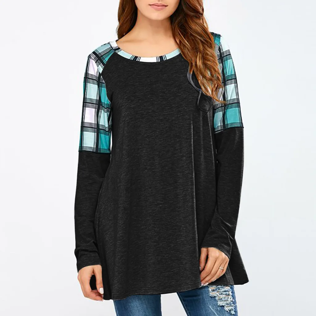 Mr.nut Women's Plaid Long Sleeve Round Neck Casual Top Shirt funny t shirts kyku
Mr.nut Women's Plaid Long Sleeve Round Neck Casual Top Shirt funny t shirts kyku