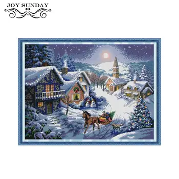 Cross Stitch Scenic DIY Handwork Dusk in the Snow Printed Cross Stitch Patterns 11CT 14CT DMC Counted Embroidery Needlework Sets
Cross Stitch Scenic DIY Handwork Dusk in the Snow Printed Cross Stitch Patterns 11CT 14CT DMC Counted Embroidery Needlework Sets