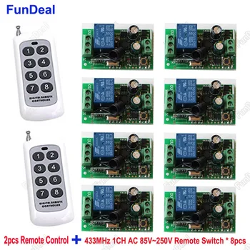 8pcs 433Mhz Universal Wireless Remote Control Switch AC 85V ~ 250V 1CH Relay Receiver Module and 2pcs RF 433 Mhz Remote Controls
8pcs 433Mhz Universal Wireless Remote Control Switch AC 85V ~ 250V 1CH Relay Receiver Module and 2pcs RF 433 Mhz Remote Controls