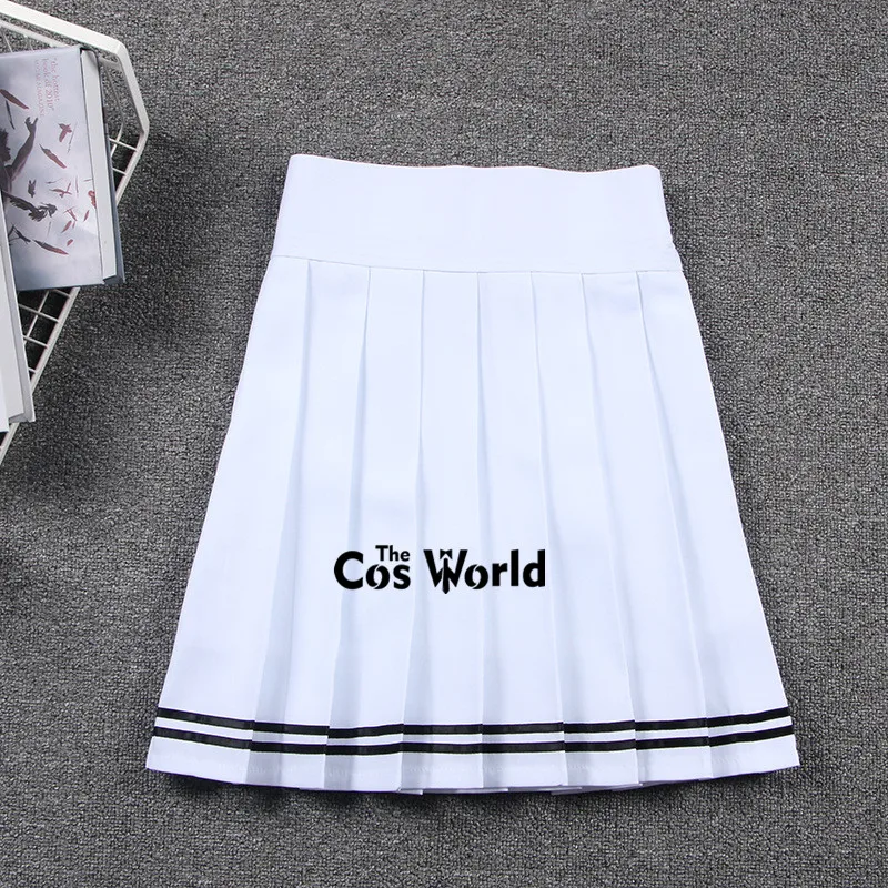 Damenmode High Waist Plissee Rock Schuluniform Karierter Rock elastischer Rock Cosplay Kostüm 45