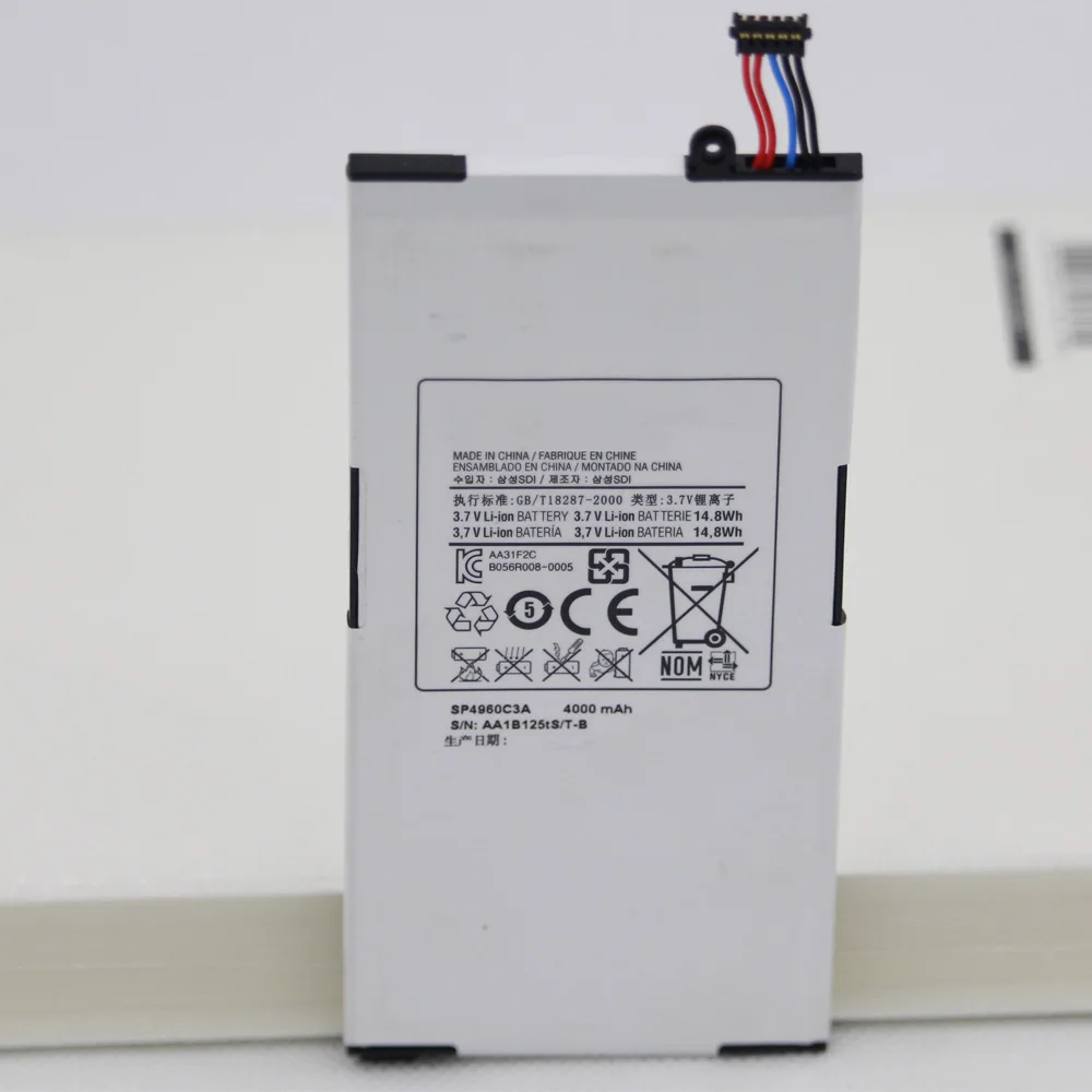ISUNOO 4000mAh Tablet Replacement Battery SP4960C3A For Samsung Galaxy Tab P1000 P1010 GT-P1000 Internal Battery with Free Tools
ISUNOO 4000mAh Tablet Replacement Battery SP4960C3A For Samsung Galaxy Tab P1000 P1010 GT-P1000 Internal Battery with Free Tools