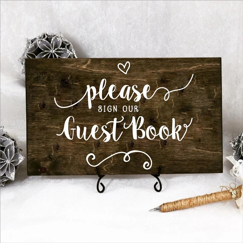 Wedding Sign Wall Sticker Please Sign Our Guest Book Quote Vinyl Decals Removable Guest Sign Stickers Wedding Decor AZ293
Wedding Sign Wall Sticker Please Sign Our Guest Book Quote Vinyl Decals Removable Guest Sign Stickers Wedding Decor AZ293
