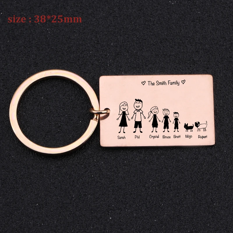 Fashion Family Keychain Engraved The Smith Family Personalized Family Member Name And Pet Name Household Key Ring Holder Tag
Fashion Family Keychain Engraved The Smith Family Personalized Family Member Name And Pet Name Household Key Ring Holder Tag