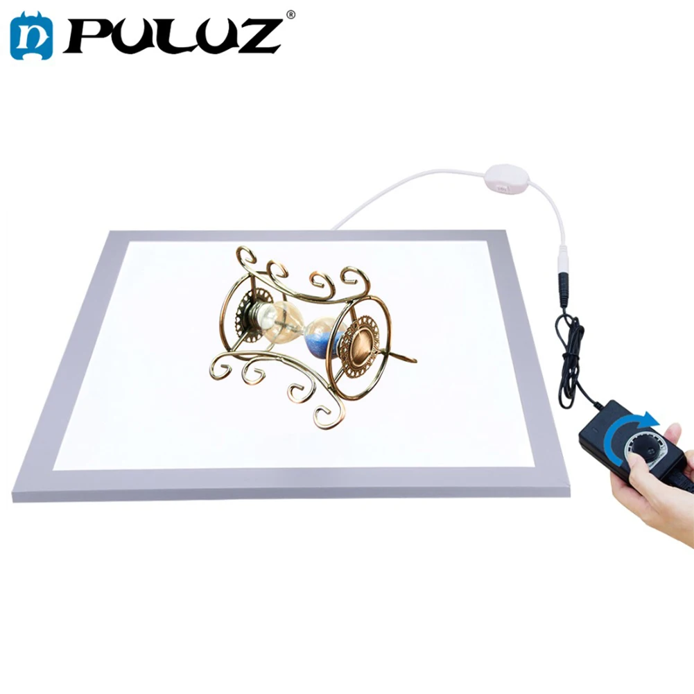 

PULUZ 1200LM LED Photography Shadowless Softbox Bottom Light+Switch Shadow-free Adjustable Lamp Panel for No Polar Dimming Light