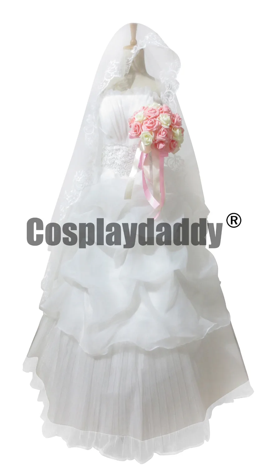Yuno Gasai White wedding dress Future Diary / Mirai Nikki cosplay costume Full set
Yuno Gasai White wedding dress Future Diary / Mirai Nikki cosplay costume Full set