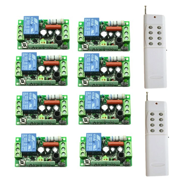 AC 110V 220V 1CH 10A Wireless Remote Control Switch System teleswitch 6*Receiver and 2*Transmitter Applicance Garage Door
AC 110V 220V 1CH 10A Wireless Remote Control Switch System teleswitch 6*Receiver and 2*Transmitter Applicance Garage Door