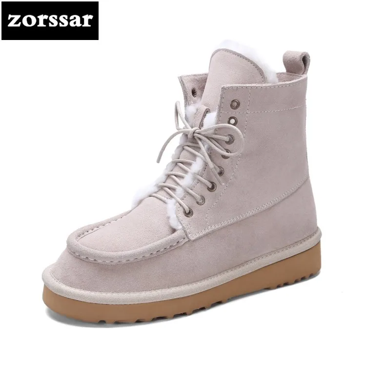 {Zorssar} 2018 New Genuine Leather flat snow boots winter Warm plush women shoes flats Ankle Boots botas de nieve para mujer
{Zorssar} 2018 New Genuine Leather flat snow boots winter Warm plush women shoes flats Ankle Boots botas de nieve para mujer