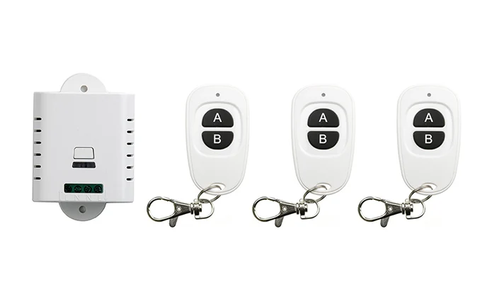 85V 110V 120V 220V 250V 1CH 10A RF Wireless Switch Relay Receiver Remote Controllers & 3* White AB keys Waterproof Transmitter
85V 110V 120V 220V 250V 1CH 10A RF Wireless Switch Relay Receiver Remote Controllers & 3* White AB keys Waterproof Transmitter