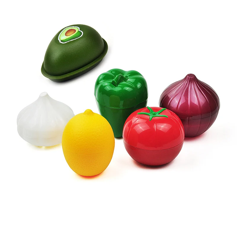 6-Pack Food Savers set for Avocado Onion Lemon Pepper Tomato Garlic Keeper Storage Container Kitchen Gadget
6-Pack Food Savers set for Avocado Onion Lemon Pepper Tomato Garlic Keeper Storage Container Kitchen Gadget