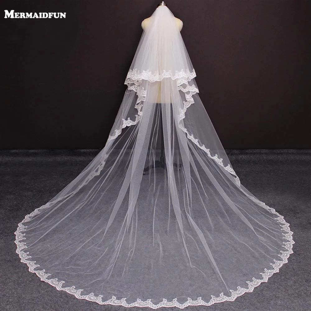 Real Photos 2 Layers Bling Sequins Lace Long 3 M Wedding Veil White Ivory Blusher Bridal Veil with Comb Wedding Accessories
Real Photos 2 Layers Bling Sequins Lace Long 3 M Wedding Veil White Ivory Blusher Bridal Veil with Comb Wedding Accessories