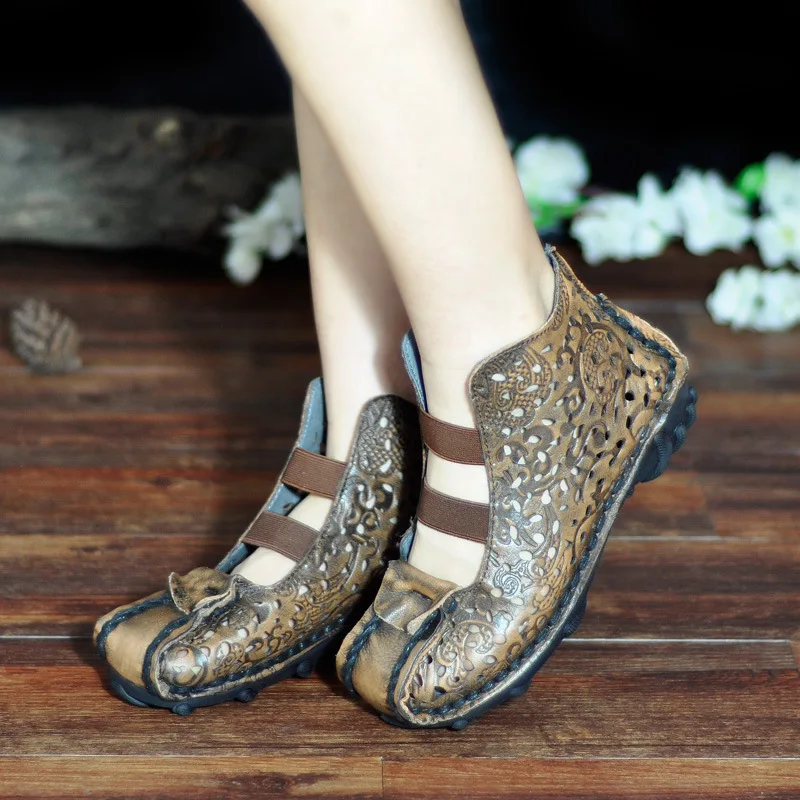 Women Gladiator Boots Sandal Leather Summer Shoes Hollow Out Embroidery Ankle Boots Spring Handmade Women Genuine Leather Boots
Women Gladiator Boots Sandal Leather Summer Shoes Hollow Out Embroidery Ankle Boots Spring Handmade Women Genuine Leather Boots