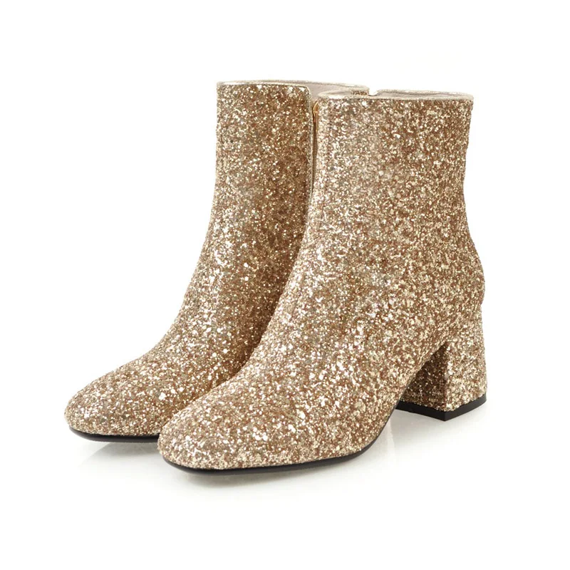2019 Spring Autumn Ankle Women's Boots Heel Height 6 cm Round Toe Women Shoes Bling Fashion Women Boots Wedding Party Shoes
2019 Spring Autumn Ankle Women's Boots Heel Height 6 cm Round Toe Women Shoes Bling Fashion Women Boots Wedding Party Shoes
