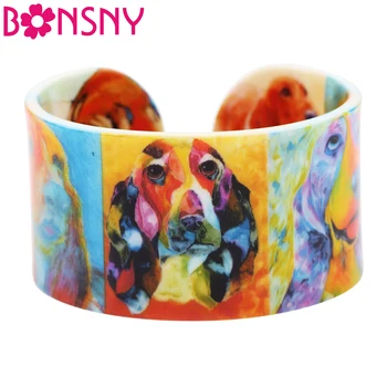 Bonsny Acrylic Wide Love Basset Hound Bangle Bracelets For Women New Fashion Accessories Animal Jewelry Dog Lover Gift
Bonsny Acrylic Wide Love Basset Hound Bangle Bracelets For Women New Fashion Accessories Animal Jewelry Dog Lover Gift
