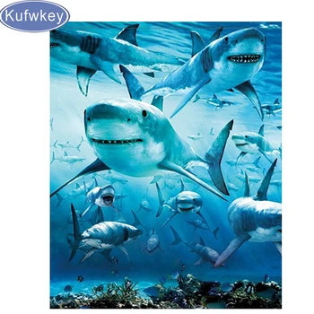 5D DIY diamond painting cross stitch Marine Animals shark diamond embroidery mosaic kit Rhinestone animal decor wall painting
5D DIY diamond painting cross stitch Marine Animals shark diamond embroidery mosaic kit Rhinestone animal decor wall painting