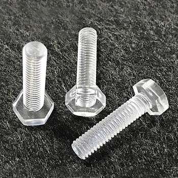M8 M10 Polycarbonate Acrylic PC screw hexagon clear plastic hex Transparent bolts 8mm-60mm Length
M8 M10 Polycarbonate Acrylic PC screw hexagon clear plastic hex Transparent bolts 8mm-60mm Length