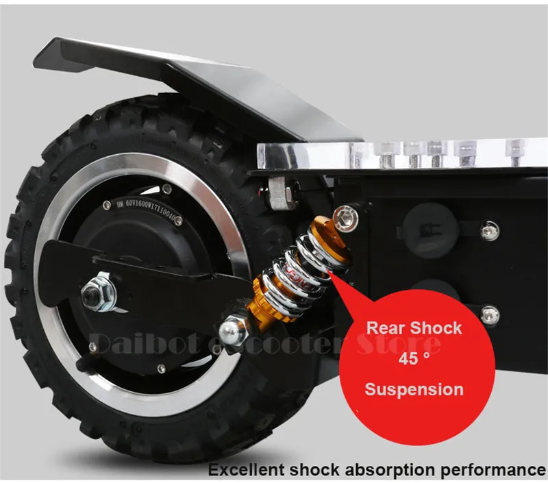 60V 3200W Powerful Electric Scooter 11'' Off Road Waterproof Foldable Adult Electric Scooter Motor Electric Skateboard (17)