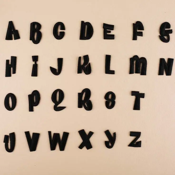 10 pcs Black color Alphabet Embroidered patches iron on fashion Motif Applique hat bag shoe kids name decor embroidery accessory
10 pcs Black color Alphabet Embroidered patches iron on fashion Motif Applique hat bag shoe kids name decor embroidery accessory