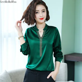 AreMoMuWha Simulation Silk Shirt Female Long-sleeved Chiffon Shirt Yang Satin Bright Coat Small Shirt 2019 Spring New WomenQX503
AreMoMuWha Simulation Silk Shirt Female Long-sleeved Chiffon Shirt Yang Satin Bright Coat Small Shirt 2019 Spring New WomenQX503