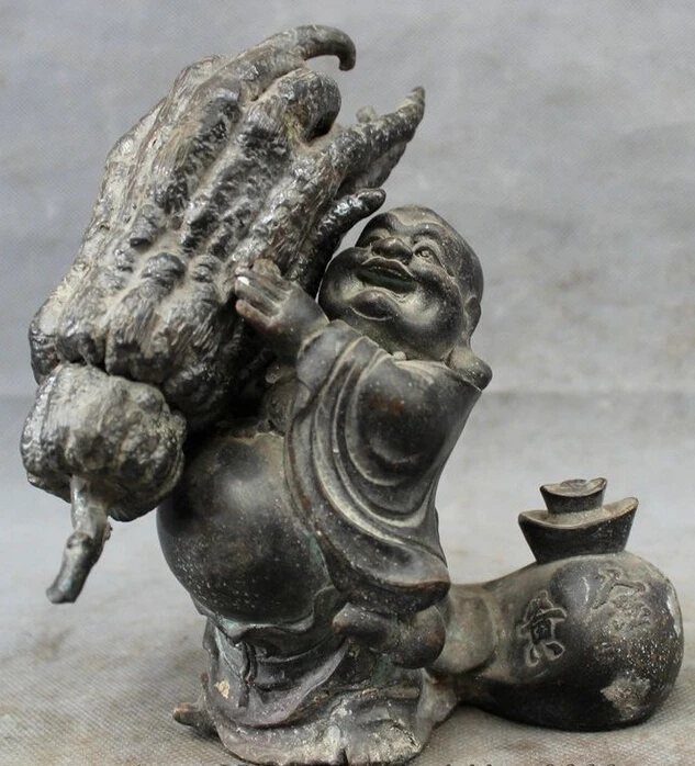 562++Chinese Refined Pure Bronze Copper Bag Happy Maitreya Buddha Hold Chayote Statue
562++Chinese Refined Pure Bronze Copper Bag Happy Maitreya Buddha Hold Chayote Statue