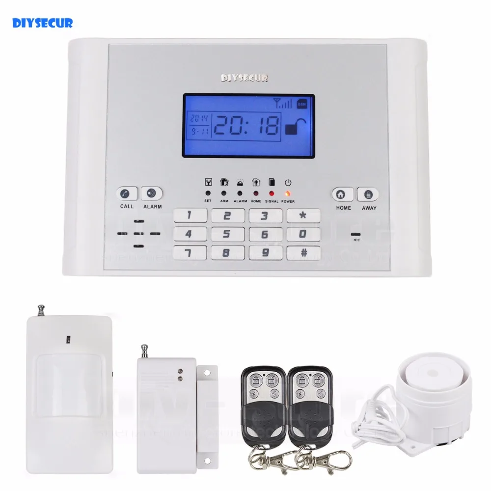 DIYSECUR Wireless/Wired Defense Zones GSM SMS Intruder Security Alarm System Kit Auto-dial for House Office
DIYSECUR Wireless/Wired Defense Zones GSM SMS Intruder Security Alarm System Kit Auto-dial for House Office