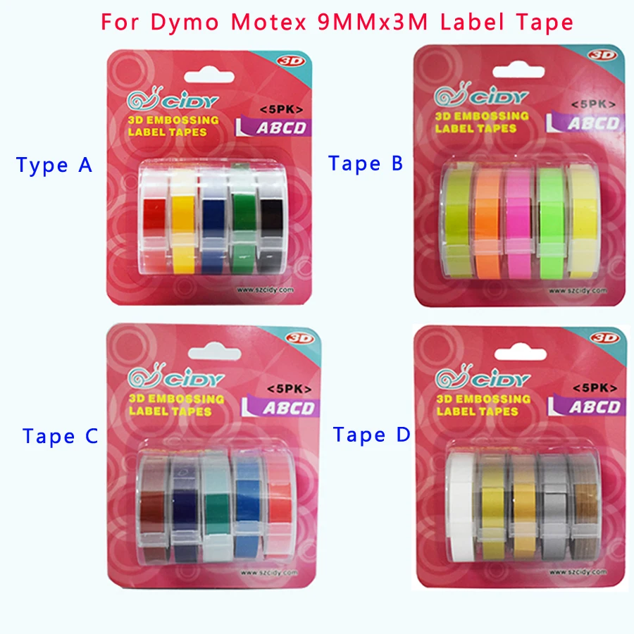 5pcs/lot New 9MM Manual Label Machine Ribbon Label Tape for Motex DYMO 1610/1540/1880/12965 Label Machine DIY Printer
5pcs/lot New 9MM Manual Label Machine Ribbon Label Tape for Motex DYMO 1610/1540/1880/12965 Label Machine DIY Printer