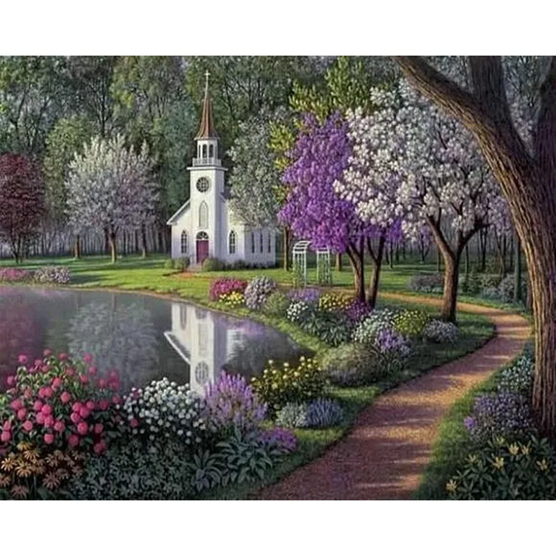 50x40cm Frameless Garden Castle Diy Oil Painting By Numbers Landscape Home Decoration Pictures for Living Room Art Poster
50x40cm Frameless Garden Castle Diy Oil Painting By Numbers Landscape Home Decoration Pictures for Living Room Art Poster