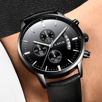 LIGE Mens Watches Top Luxury Brand Waterproof Fashion Quartz Watch Men Casual Date Leather Sport Wrist Watch Relogio Masculino
LIGE Mens Watches Top Luxury Brand Waterproof Fashion Quartz Watch Men Casual Date Leather Sport Wrist Watch Relogio Masculino