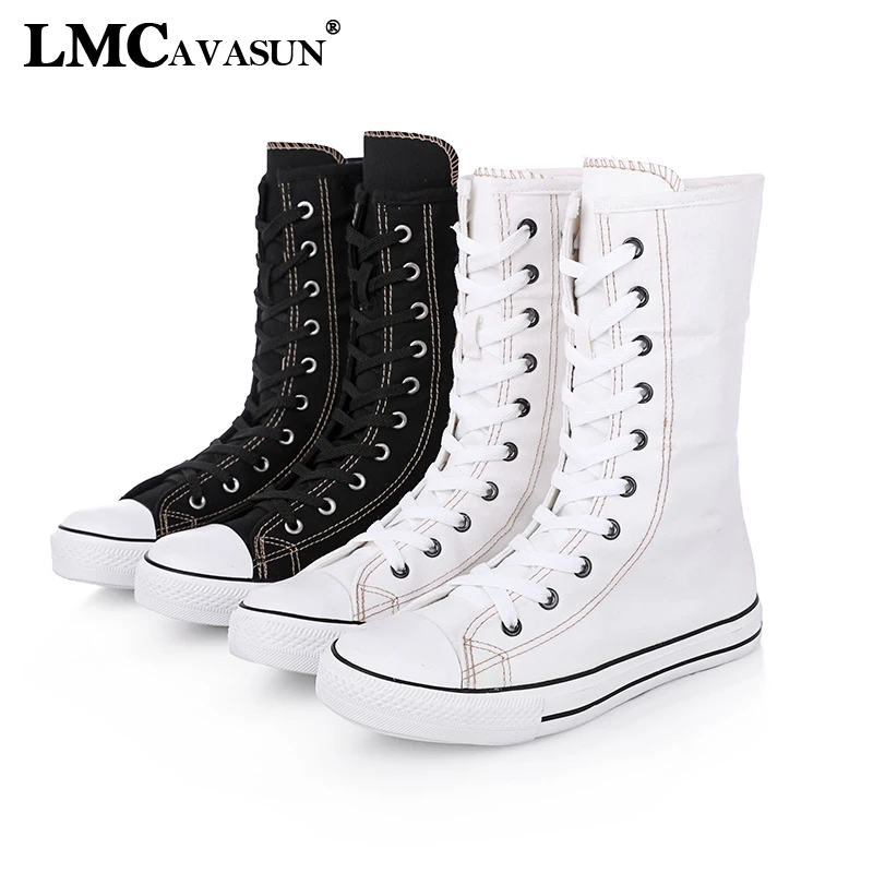 LMCAVASUN Zipper canvas Women Lace-up Mid Calf Boots Flat Heel Female Casual Shoes High-top boots flats Canvas shoes 35-43
LMCAVASUN Zipper canvas Women Lace-up Mid Calf Boots Flat Heel Female Casual Shoes High-top boots flats Canvas shoes 35-43