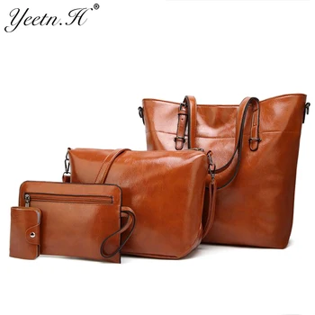 Yeetn.H 4 Set Fashion Women PU Leather Shoulder Bag Vintage Designer Famous Brand Handbag High Quality Female Bolse Sac M5037
Yeetn.H 4 Set Fashion Women PU Leather Shoulder Bag Vintage Designer Famous Brand Handbag High Quality Female Bolse Sac M5037