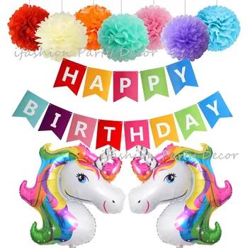 Unicorn Balloons Happy Birthday Party Decorations Bunting Banner Tissue Paper Flower Pom Poms Unicorn Party Supplies
Unicorn Balloons Happy Birthday Party Decorations Bunting Banner Tissue Paper Flower Pom Poms Unicorn Party Supplies