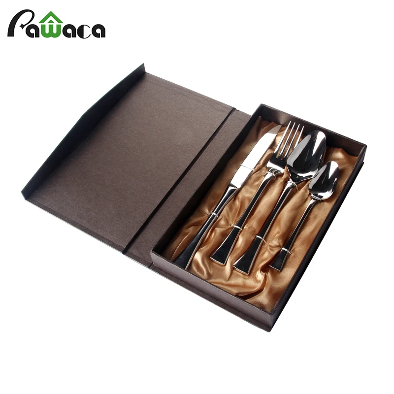 Stainless Steel Dinnerware Set Flatware Cutlery Tableware Western Style 4 PCs Kit Dinner Food Fork Spoon knife Luxury Sets Gift
Stainless Steel Dinnerware Set Flatware Cutlery Tableware Western Style 4 PCs Kit Dinner Food Fork Spoon knife Luxury Sets Gift