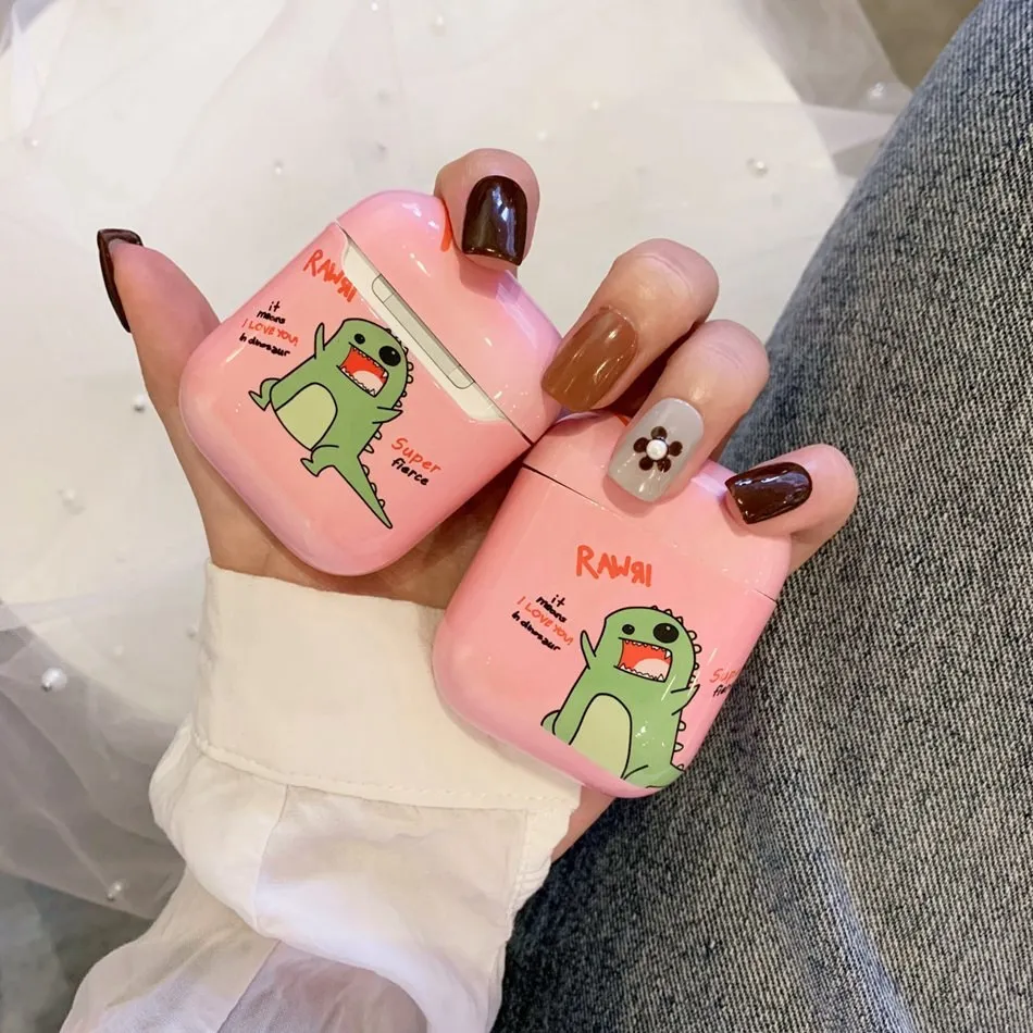 Earphone Case For Airpods 2 Case Luxury Flower Dinosaur Hard Cover For Apple Air Pods Wireless Headphone Box For Earpods Strap
Earphone Case For Airpods 2 Case Luxury Flower Dinosaur Hard Cover For Apple Air Pods Wireless Headphone Box For Earpods Strap