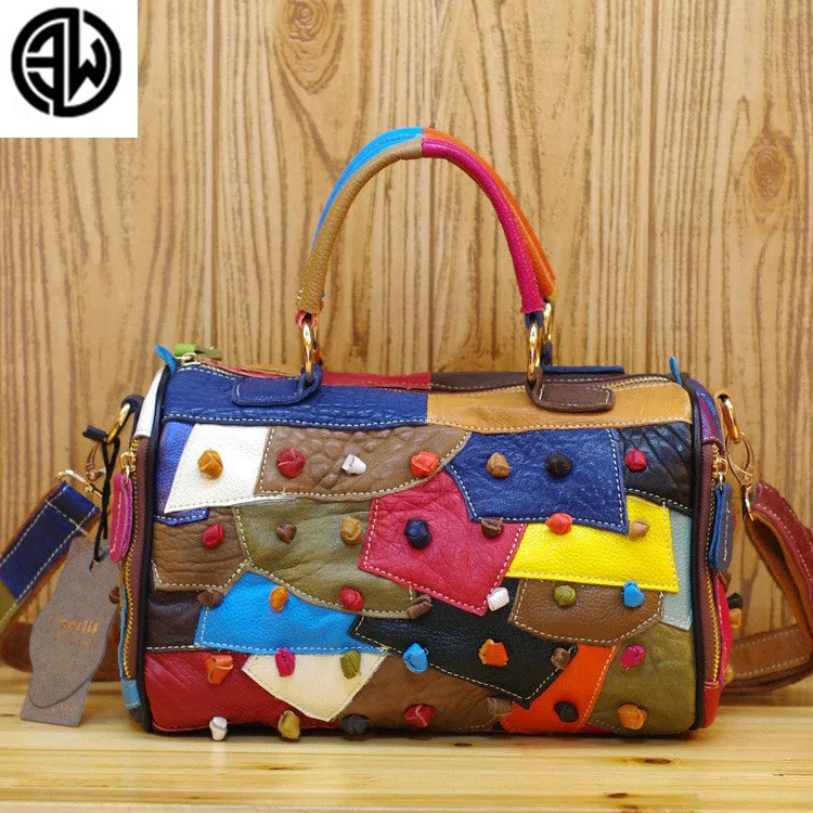 2018 New Fashion Women Messenger Bags Genuine leather Bag Women Luxury Handbags Multicolor Splicing Genuine cow leather Bags
2018 New Fashion Women Messenger Bags Genuine leather Bag Women Luxury Handbags Multicolor Splicing Genuine cow leather Bags