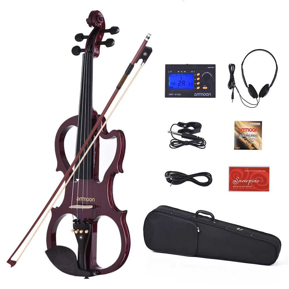 ammoon VE-201 Full Size 4/4 Electric Violin Solid Wood Silent Fiddle Maple Body Ebony Fingerboard Pegs with Violin Parts
ammoon VE-201 Full Size 4/4 Electric Violin Solid Wood Silent Fiddle Maple Body Ebony Fingerboard Pegs with Violin Parts