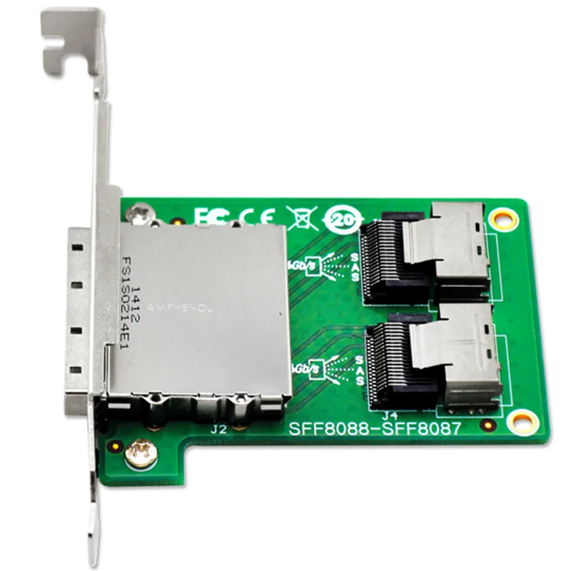 Mini SAS Internal to Mini SAS External Rise Adapter SFF8087 to SFF8088 Dual Port from backboard AC1215
Mini SAS Internal to Mini SAS External Rise Adapter SFF8087 to SFF8088 Dual Port from backboard AC1215