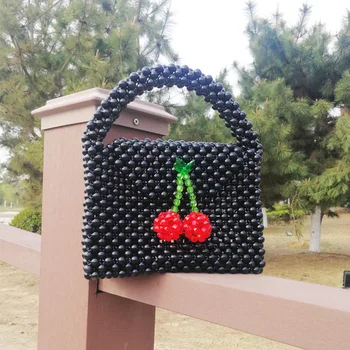 DIY Summer Beach Handmade Vingate Women Black Beaded Cherry Envelope Bag Ladies Handbag
DIY Summer Beach Handmade Vingate Women Black Beaded Cherry Envelope Bag Ladies Handbag