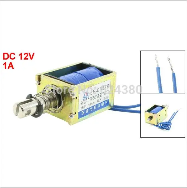 JF-0837B DC 12V 1A Pull Push Type Open Frame Solenoid Electromagnet 10mm Stroke 2N 0.2Kg 200g 0.4LB Force
JF-0837B DC 12V 1A Pull Push Type Open Frame Solenoid Electromagnet 10mm Stroke 2N 0.2Kg 200g 0.4LB Force