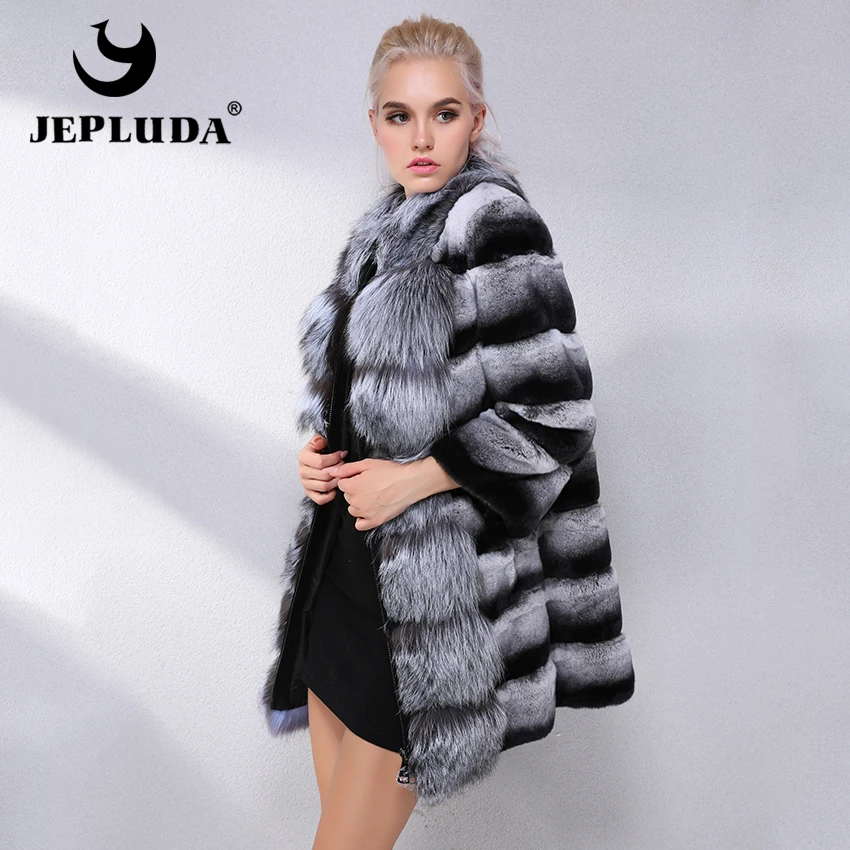 JEPLUDA Brand Hot Sale Winter Real Fur Coat Women With Fox Fur Collar Natural Rex Rabbit Fur Coat Women Real Fur Jacket Leather
JEPLUDA Brand Hot Sale Winter Real Fur Coat Women With Fox Fur Collar Natural Rex Rabbit Fur Coat Women Real Fur Jacket Leather