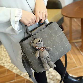 Thread plaid women bag designer handbags Lady bag High quality PU leather vintage bag shoulder bag women Messenger+Bear Toys
Thread plaid women bag designer handbags Lady bag High quality PU leather vintage bag shoulder bag women Messenger+Bear Toys